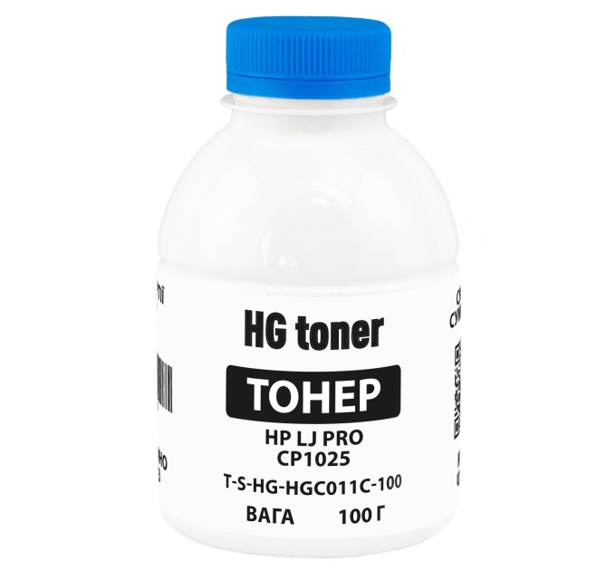Тонер HP LJ Pro CP1025 флакон, 100 г, блакитний HG toner (TSM-HGC011C-100)