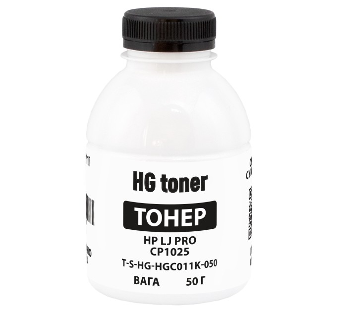 Тонер HP LJ Pro CP1025 флакон, 50 г, чорний HG toner (TSM-HGC011K-050)