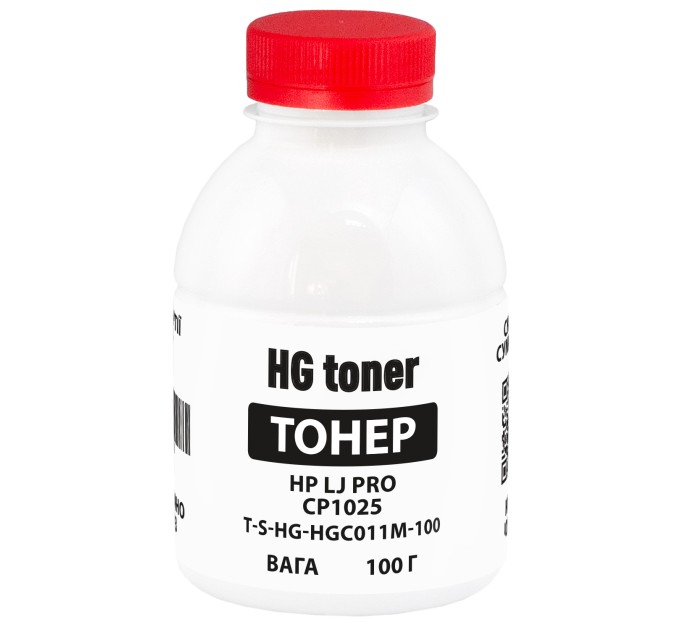 Тонер HP LJ Pro CP1025 флакон, 100 г, пурпуровий HG toner (TSM-HGC011M-100)