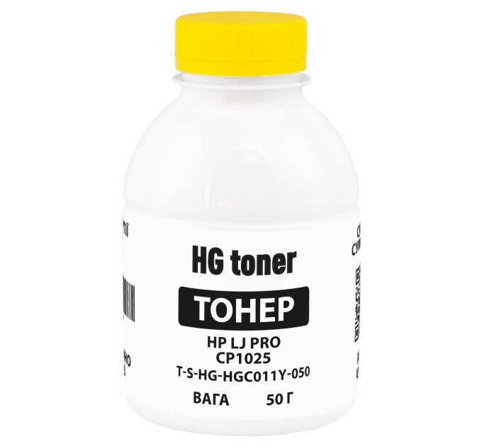 Тонер HP LJ Pro CP1025 флакон, 50 г, жовтий HG toner (TSM-HGC011Y-050)