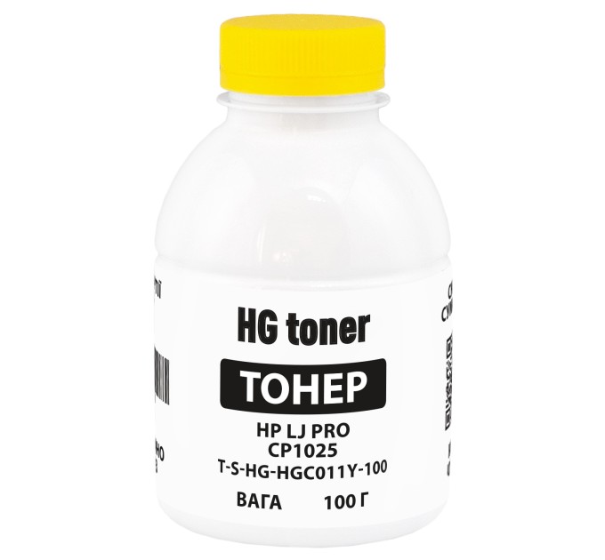 Тонер HP LJ Pro CP1025 флакон, 100 г, жовтий HG toner (TSM-HGC011Y-100)