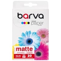 Фотопапір матовий 180 г/м2, 10x15 см, 20 арк Original Barva (IP-A180-257)