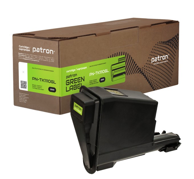 Тонер-картридж сумісний Kyocera Mita TK-1110 Green Label Patron (PN-TK1110GL)