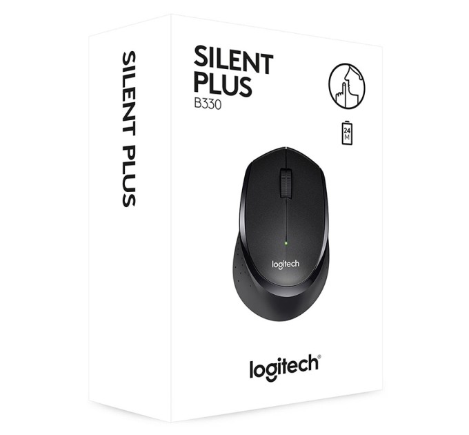 Миша бездротова B330 Silent Plus, чорна Logitech (910-004913)