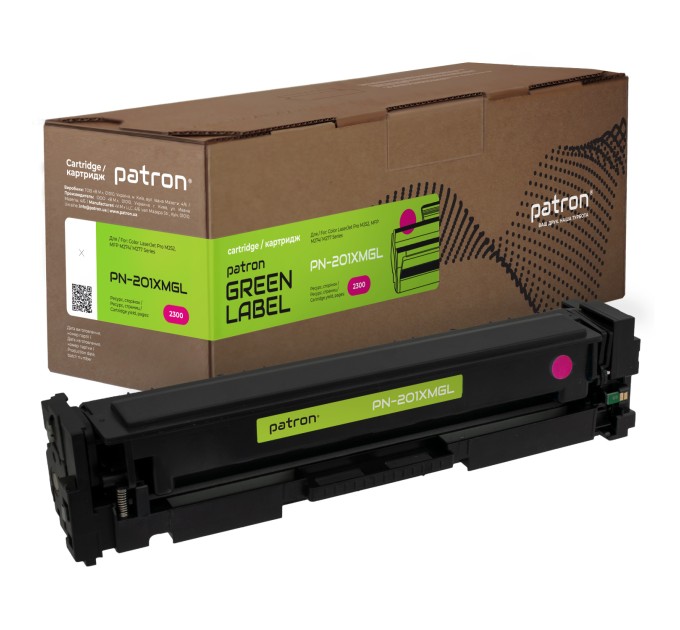 Картридж сумісний HP 201X (CF403X) пурпуровий Green Label Patron (PN-201XMGL)