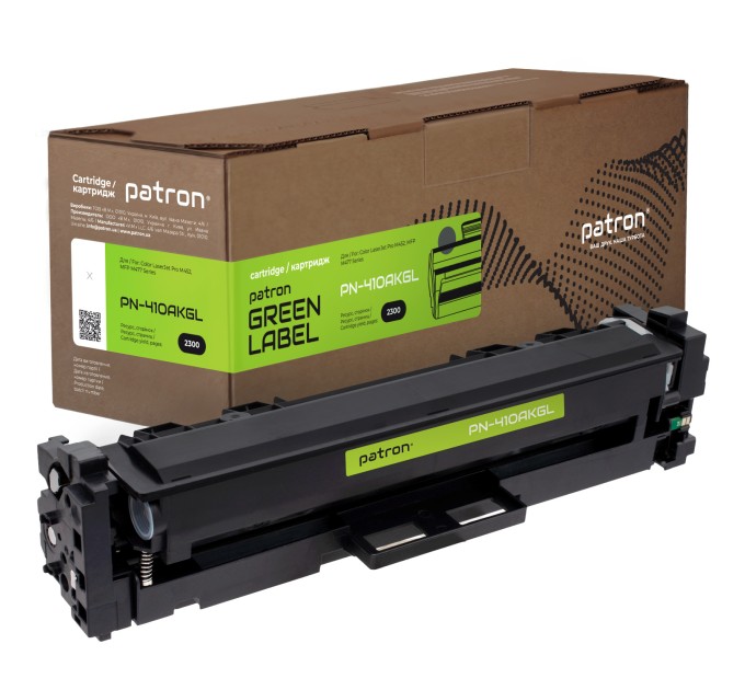 Картридж сумісний HP 410A (CF410A) чорний Green Label Patron (PN-410AKGL)