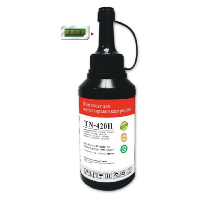 Комплект для заправки картриджа PC-420H (1 тонер + 1 чип) Pantum (TN-420H/TN-420HP)
