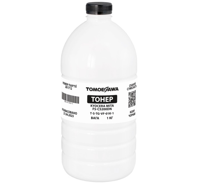 Тонер Kyocera Mita FS-C5200DN флакон, 1 кг, чорний Tomoegawa (TSM-VF-01K-1)