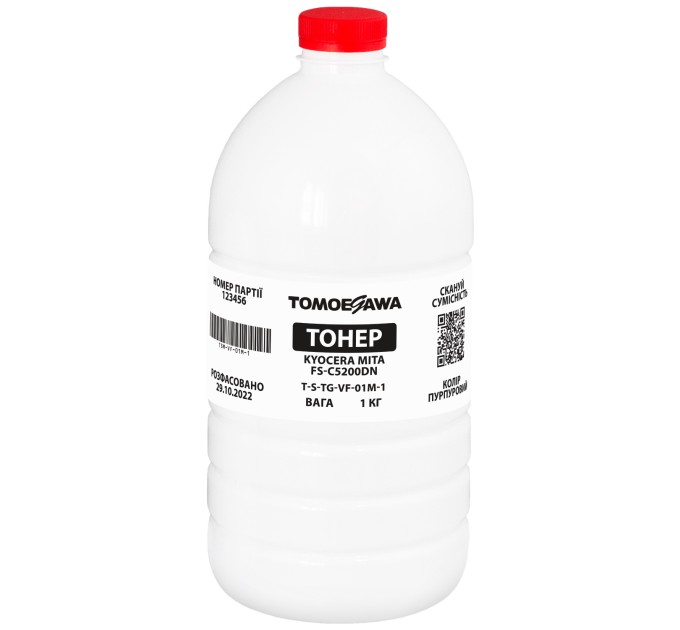 Тонер Kyocera Mita FS-C5200DN флакон, 1 кг, пурпуровий Tomoegawa (TSM-VF-01M-1)