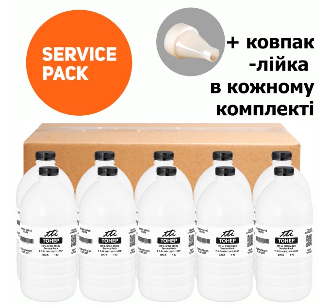 Тонер HP LJ Pro M402 Service Pack, флакон 10x1 кг TTI (TSM-T125-2-10SP)