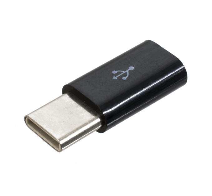 Адаптер MICRO USB на Type-C (F/M) чорний Patron (PN-MIC-Type-C)