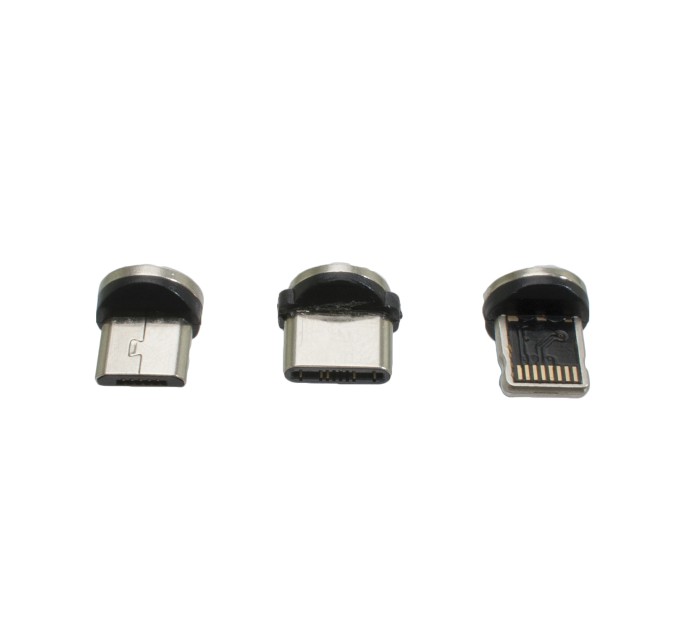 Кабель магнітний 3 в 1 USB 2.0 - Type-C, Micro USB, Lightning 1 м Patron (PN-MAGN-3IN1)
