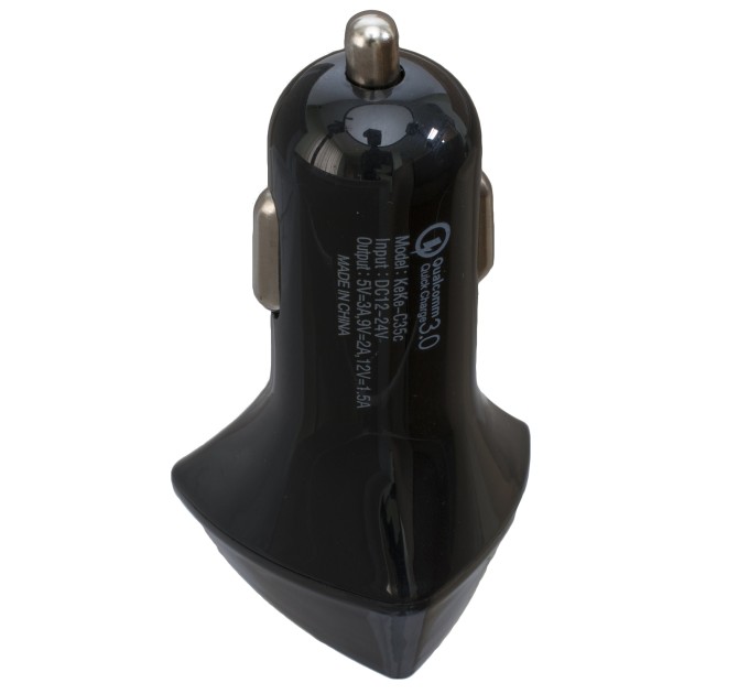 Пристрій зарядний автомобільний Quick charge 3.0 1xUSB 3А, чорний Patron (PN-QC3-CAR-B)
