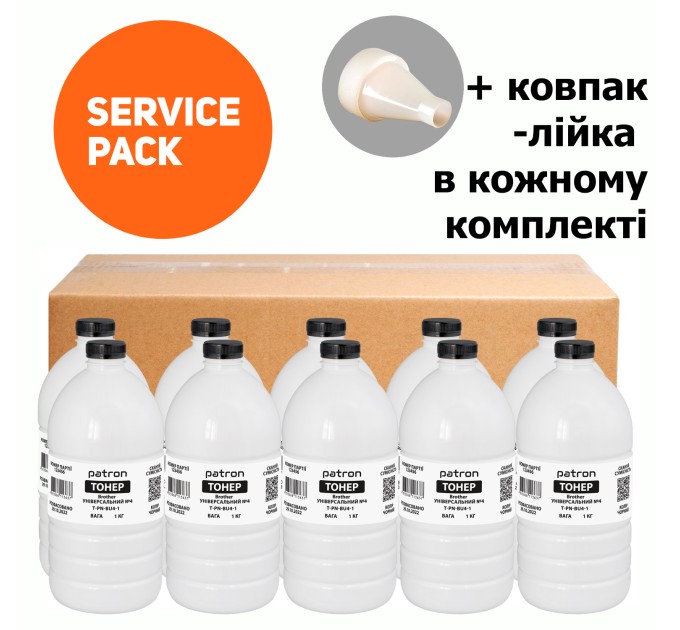 Тонер Brother універсальний №4 Service Pack, флакон 10x1 кг Patron (PN-BU4-10SP)