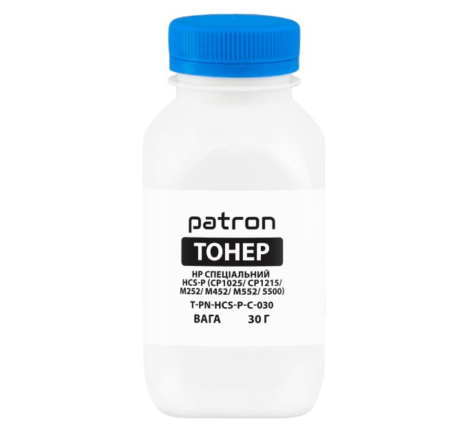 Тонер HP спеціальний HCS-P флакон, 30 г, блакитний Patron (PN-HCS-P-C-030)