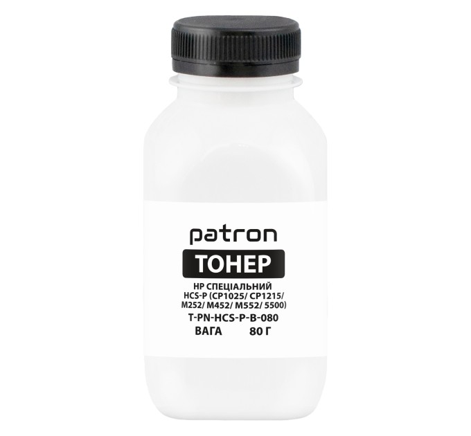 Тонер HP спеціальний HCS-P флакон, 80 г, чорний Patron (PN-HCS-P-B-080)