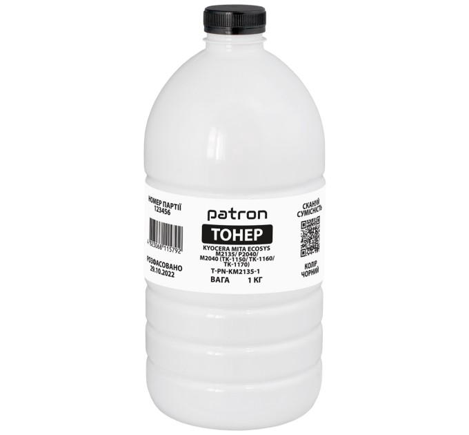 Тонер Kyocera Mita Ecosys M2135/P2040/M2040 флакон, 1 кг Patron (PN-KM2135-1)