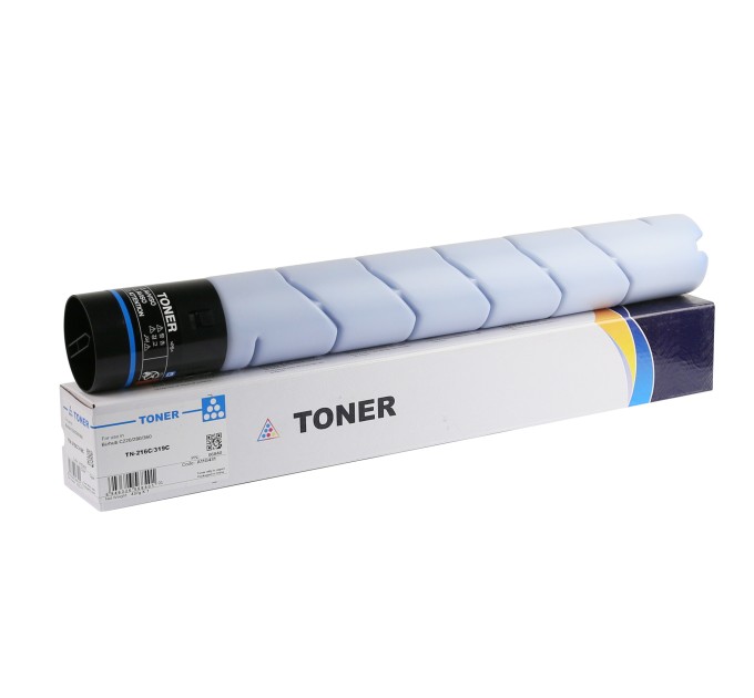 Тонер-картридж сумісний Konica Minolta Bizhub C220, TN-216C/319C 437г, блакитний CET (CET6840)
