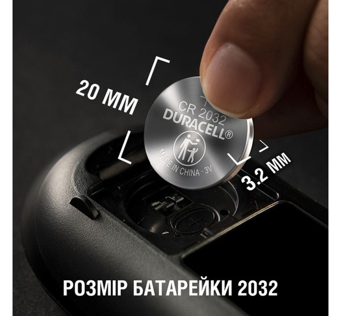 Батарейка DL2032-CR2032 літієва, DSN, блістер 2 шт. Duracell (5019678/5018065/5014797/5010939)