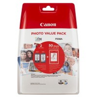 Комплект картридж PG-46 чорний + CL-56 кольоровий + папір 50 арк Canon (9059B003/9059B006)