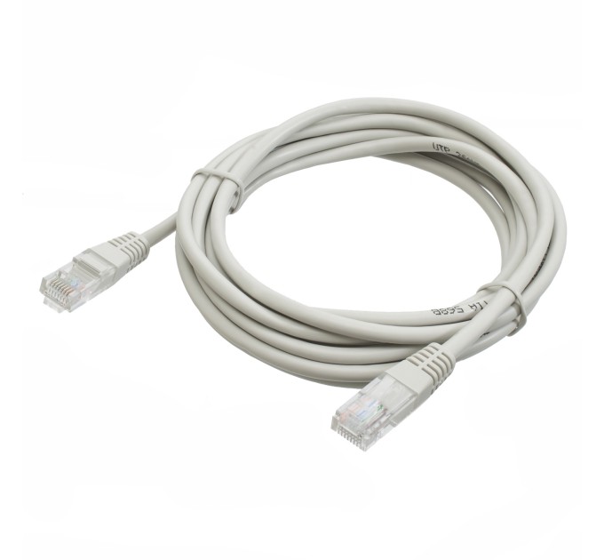Патч-Корд UTP категорія 5E, 3 м, cірий N-PATCH-3M Patron (PN-PATCH-3M) б/в