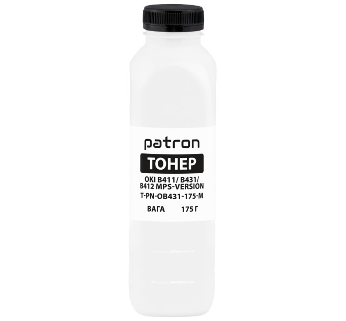 Тонер Oki B411 MPS-версия флакон, 175 г Patron (PN-OB431-175-MPS)