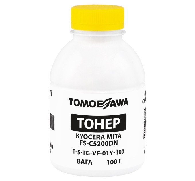 Тонер Kyocera Mita FS-C5200DN флакон, 100 г, жовтий Tomoegawa (TSM-VF-01Y-100)