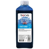 Чорнило для Canon CLI-471/CLI-481 C спеціальне 1 л, водорозчинне, блакитне Barva (C471-663)