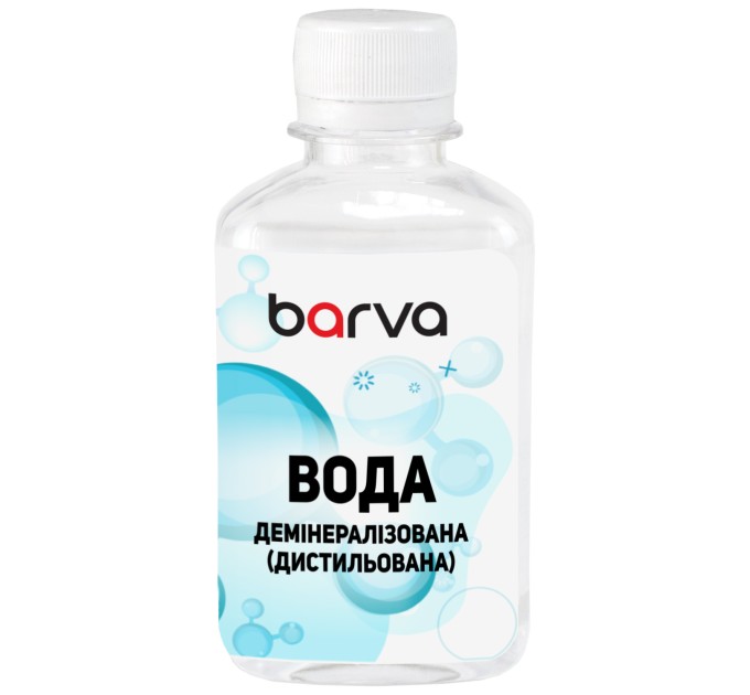 Вода дистильована демінералізована для промивання картриджів та друкуючих голівок 180 мл Barva (F5-H2O-180)