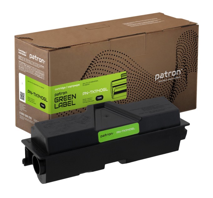 Тонер-картридж сумісний Kyocera Mita TK-1140 Green Label Patron (PN-TK1140GL)