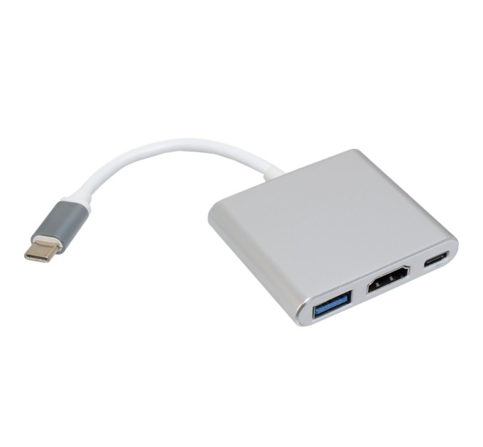 Адаптер USB Type-C на HDMI/USB 3.0/Type-C 0,1 м Patron (PN-Type-C-HUB)