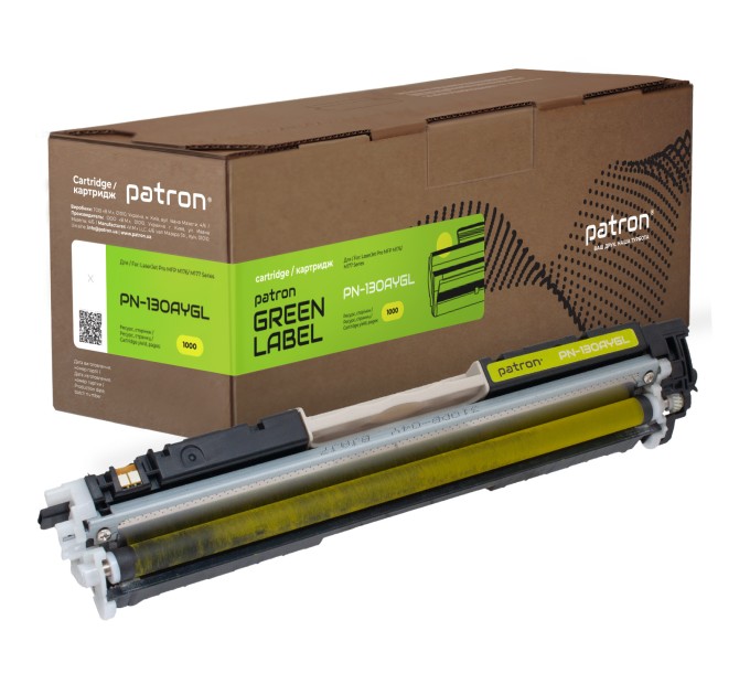 Тонер-картридж сумісний HP 130A (CF352A) Green Label, жовтий Patron (PN-130AYGL)