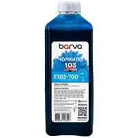 Чорнило для Epson 103 C спеціальне 1 л, водорозчинне, блакитне Barva (E103-700)