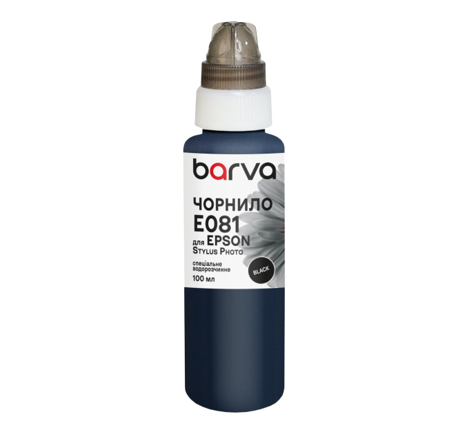 Чорнило для Epson T0481/T0801/T0811 спеціальне 100 мл, водорозчинне, чорне Barva (E081-324e)
