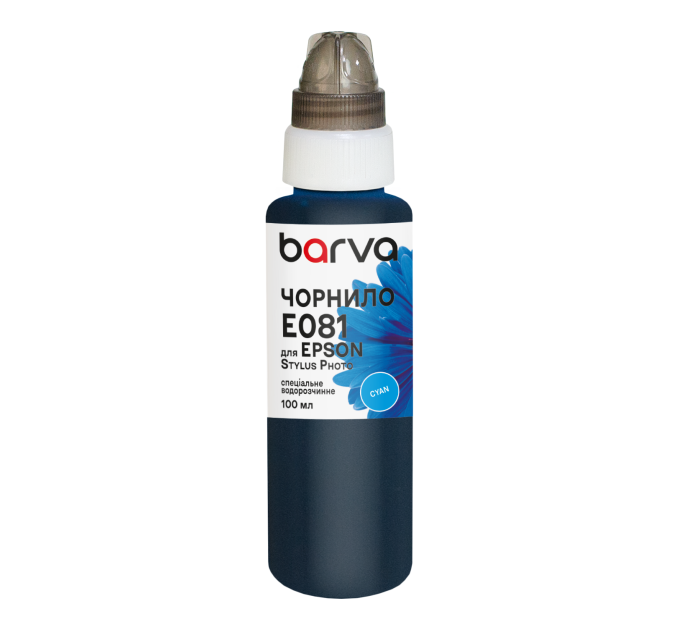 Чорнило для Epson T0482/T0802/T0812 спеціальне 100 мл, водорозчинне, блакитне Barva (E081-325e)