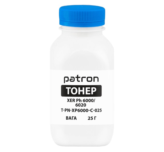 Тонер XER Ph 6000/6020 флакон, 25 г, блакитний Patron (PN-XP6000-C-025)