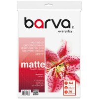 Фотопапір матовий двосторонній 220 г/м2, A4, 20 арк Everyday Barva (IP-BE220-175)