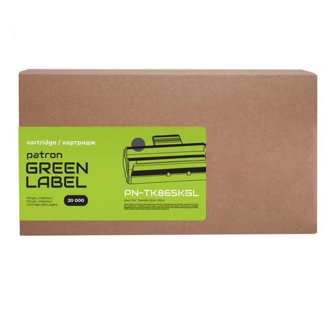 Тонер-картридж сумісний Kyocera Mita TK-865K чорний Green Label Patron (PN-TK865KGL)