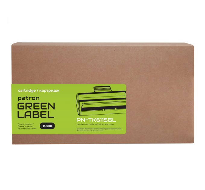 Тонер-картридж сумісний Kyocera Mita TK-6115 Green Label Patron (PN-TK6115GL)
