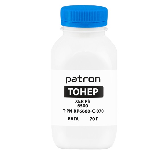 Тонер XER Ph 6600 флакон, 70 г, блакитний Patron (PN-XP6600-C-070)