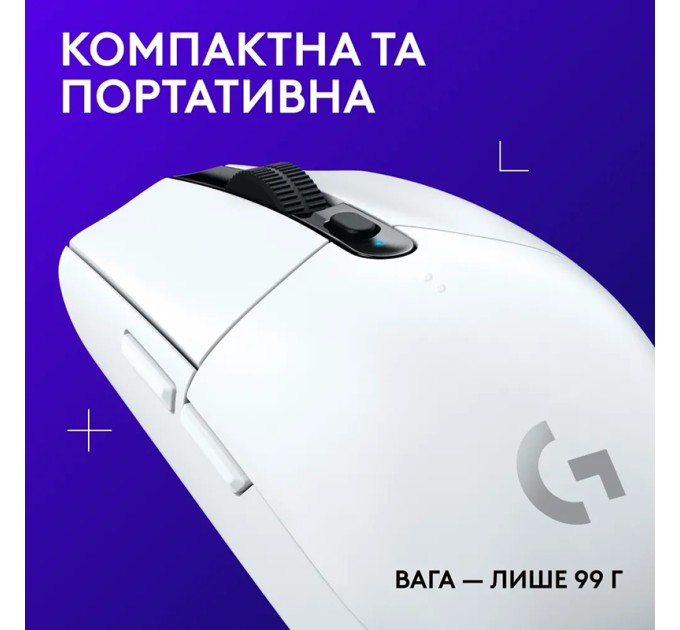 Миша бездротова G305 Lightspeed, біла Logitech (910-005291)