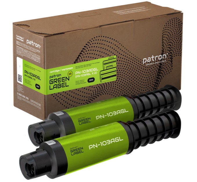 Тонер-картридж сумісний HP 103AD (W1103AD) подвійна упаковка Green Label Patron (PN-103ADGL)