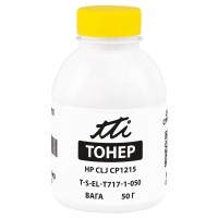 Тонер HP CLJ CP1215 флакон, 50 г, жовтий TTI (TSM-T717-1-050)