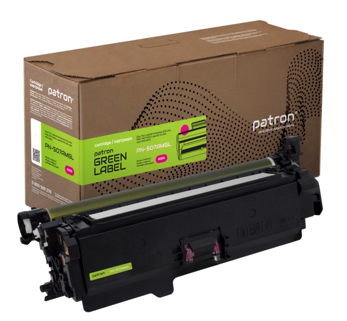 Картридж сумісний HP 507A (CE403A) пурпуровий Green Label Patron (PN-507AMGL)