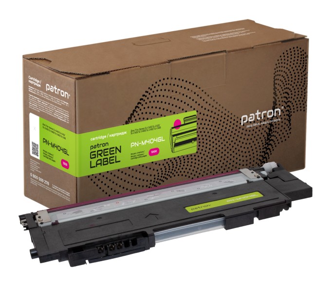 Тонер-картридж сумісний Samsung CLT-M404S пурпуровий Green Label Patron (PN-M404GL)
