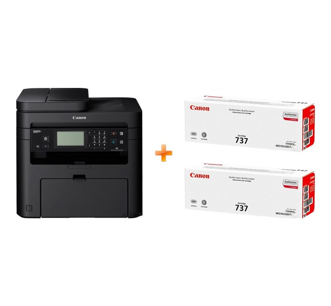 БФП i-SENSYS MF237W+2картриджа Canon 737 A4, Wi-Fi Canon (1418C162/1418C170)