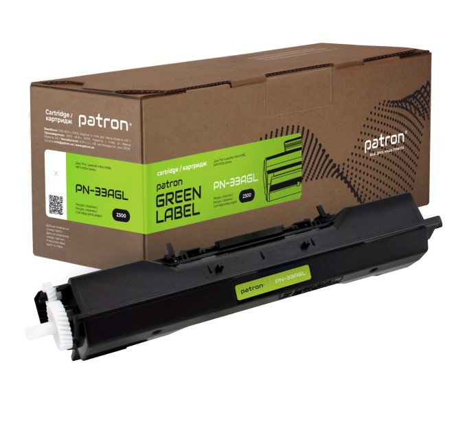 Тонер-картридж сумісний HP 33A (CF233A) Green Label Patron (PN-33AGL)
