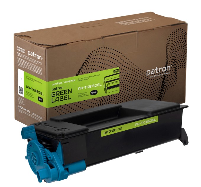 Тонер-картридж сумісний Kyocera Mita TK-3160 Green Label Patron (PN-TK3160GL)