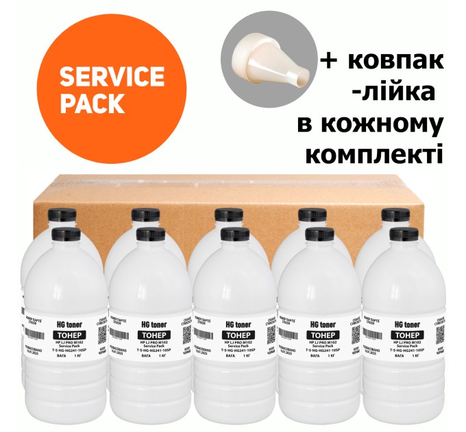 Тонер HP LJ Pro M102 Service Pack, флакон 10x1 кг HG toner (TSM-HG241-10SP)