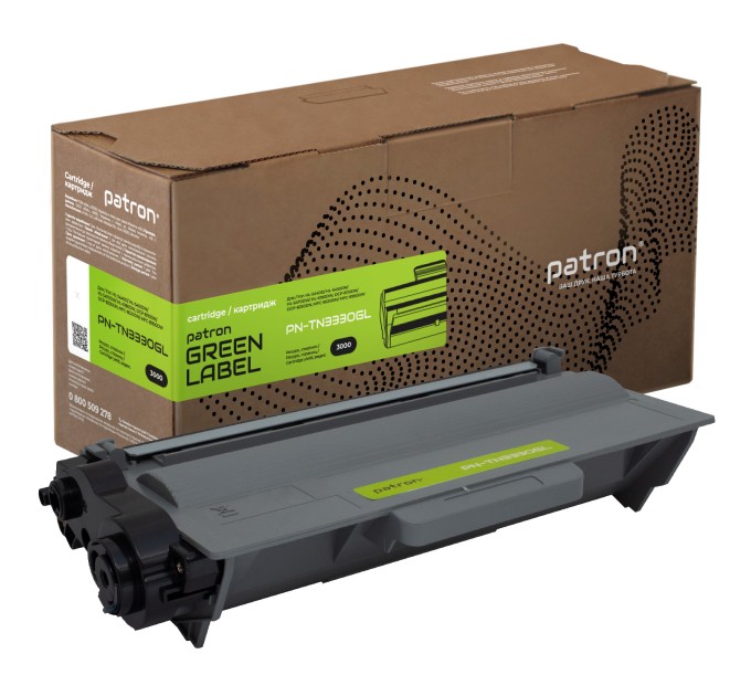 Тонер-картридж сумісний Brother TN-3330 Green Label Patron (PN-TN3330GL)